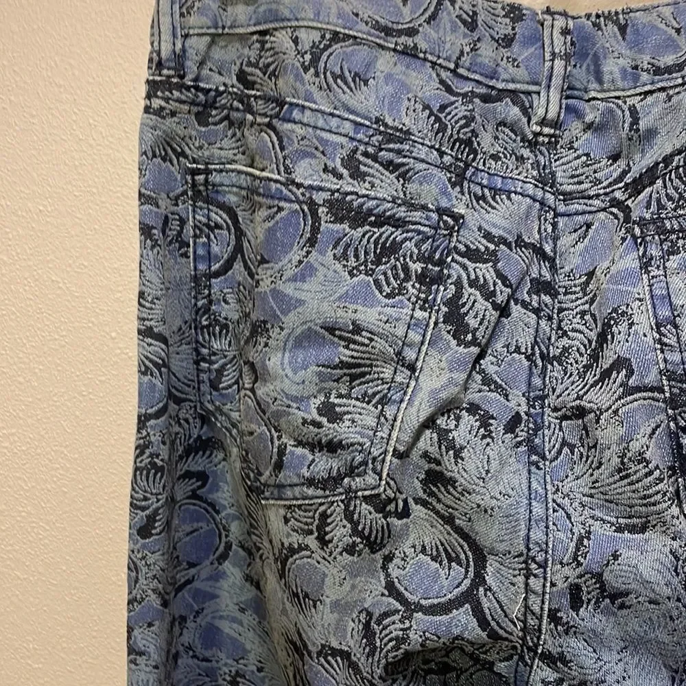 TORY Burch Ivy Super Skinny blue paisley jeans
